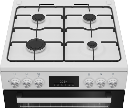 Beko FDD6231W 60cm Wide Double Oven Dual Fuel Cooker - White - A Rated, White - image 4