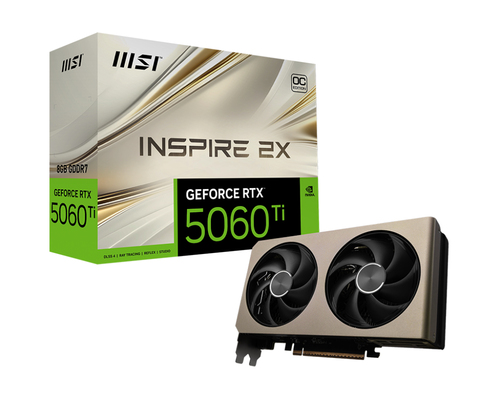 MSI GEFORCE RTX 5060 TI 8G INSPIRE 2X OC видеокарта NVIDIA 8 GB GDDR7