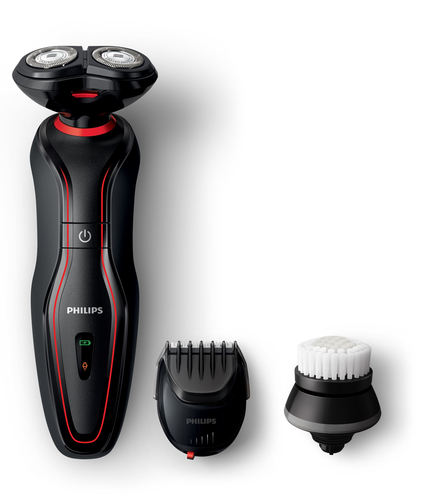 Philips Click & Style S738/59 men's shaver Rotation shaver Trimmer Black, Red