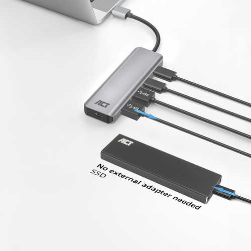ACT Connectivity USB-A hub 3.0, 2x USB-A, 2x USB-C usb-hub, afbeelding 6