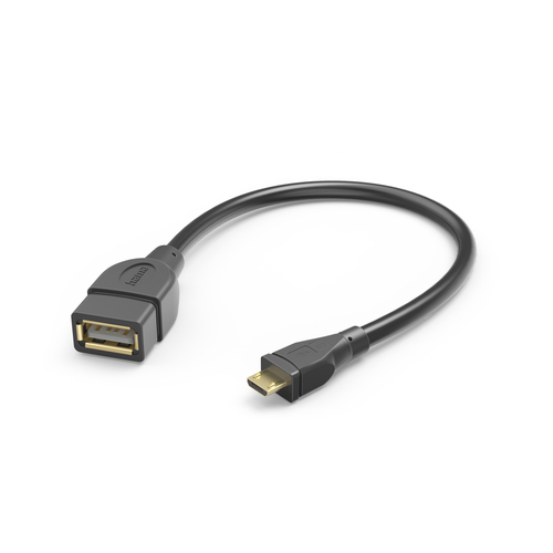 Hama 00201606 USB кабель USB 2.0 0,15 m Micro-USB B USB A 0,48 Gbit/s Черный