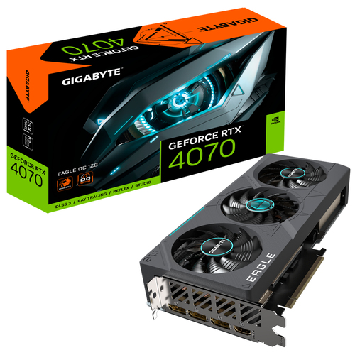 GIGABYTE EAGLE GV-N4070EAGLE OC-12GD видеокарта NVIDIA GeForce RTX 4070 12 GB GDDR6X