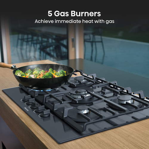Hisense GG773B 75cm Gas Hob - Black - image 2