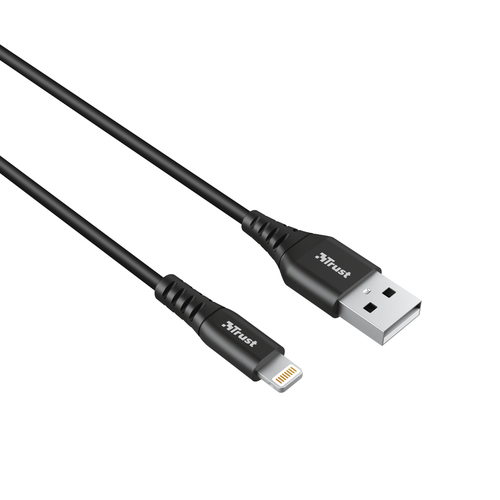 Trust 23566 кабель с разъемами Lightning 1 m Черный