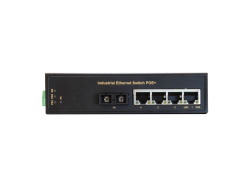 LevelOne 5-Port Fast Ethernet PoE Industrial Switch, 4 PoE Outputs, 802.3at/af PoE, 1 x SC Multi-Mode Fiber, 2km – image 2