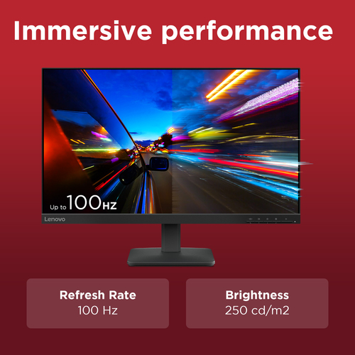 Lenovo L24-4e 23.8" Full HD 100Hz Monitor - Black - image 8