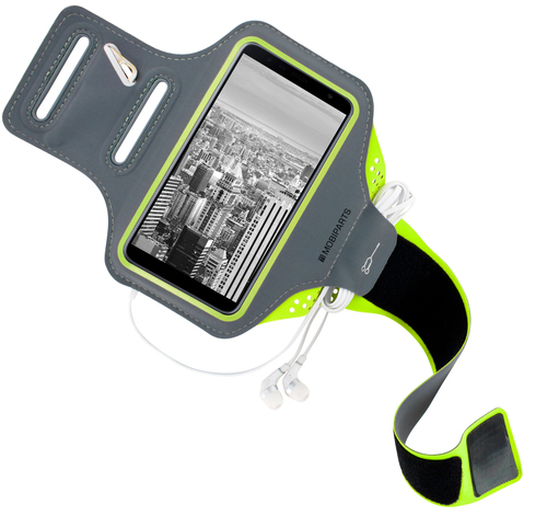Mobiparts Comfort Fit Sport Armband Samsung Galaxy J6 Plus (2018) Neon Green – image 2