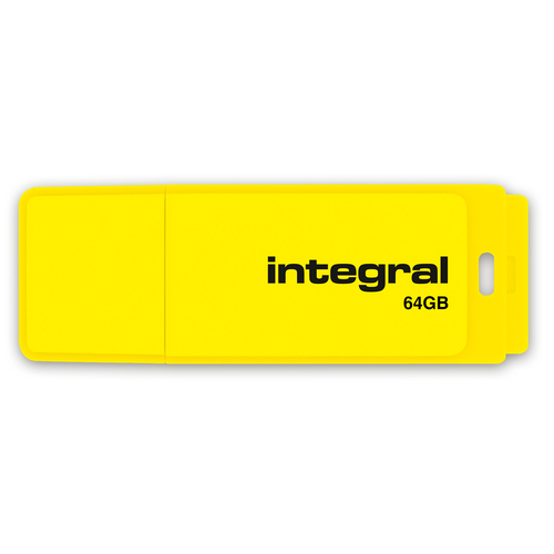 Integral 64GB TWIN USB2.0 DRIVE NEON BLUE YELLOW ETAIL – image 4