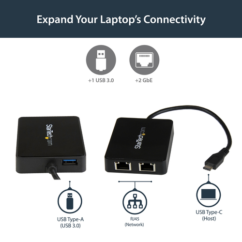 StarTech.com Netværksadapter USB-C 1Gbps Kabling – billede 6