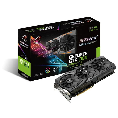 ASUS ROG-STRIX-GTX1080-O8G-11GBPS видеокарта NVIDIA GeForce GTX 1080 8 GB GDDR5X