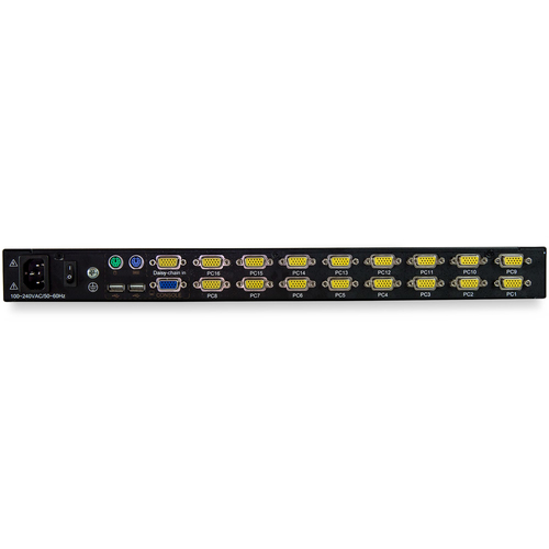 StarTech.com 16 port KVM Rack Console met 1,8m Lange Kabels, Geïntegreerde KVM Switch met 17" LCD Scherm, Universele 1U LCD KVM Console, OSD KVM,, afbeelding 4