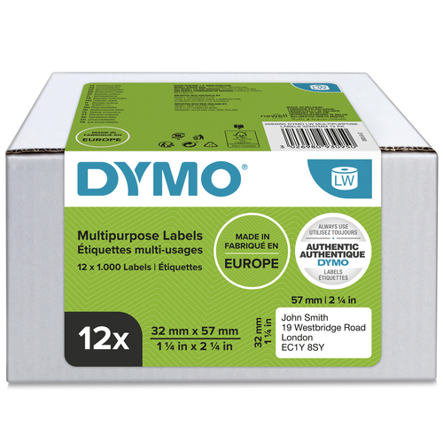 Dymo Label Writer Multipurpose Label 32x57mm 12 Pack - image 1