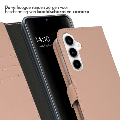 Selencia Echt Lederen Bookcase Samsung Galaxy A55 - Dusty Pink, afbeelding 4