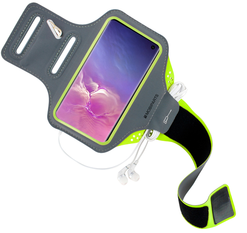 Mobiparts Comfort Fit Sport Armband Samsung Galaxy S10 Neon Green – image 2