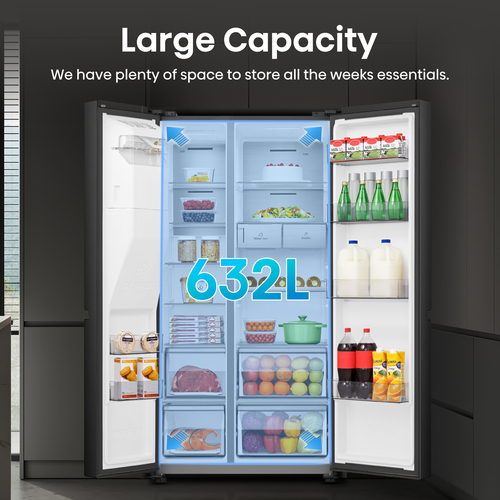 Hisense RS818N4TFC side-by-side refrigerator Freestanding – image 7
