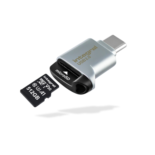 Integral USB 2.0 CARD READER TYPE C SINGLE SLOT MICRO SD ETAIL – image 2