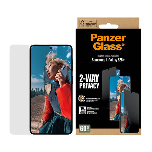 PanzerGlass 2-Way Privacy Screen Protector Samsung Galaxy S26  Ultra-Wide Fit w EasyAligner – Foto 3 von 8
