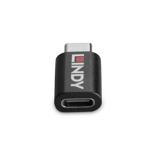 Lindy 71265 tussenstuk voor kabels USB Type C Datablocker Zwart, afbeelding 3