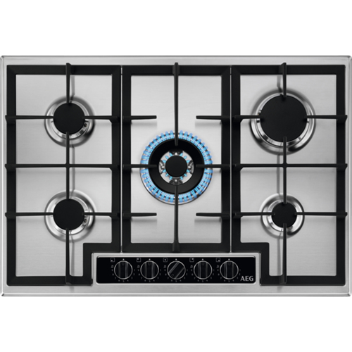 AEG HGB75420YM Black, Stainless steel Built-in