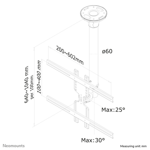 Neomounts FPMA-C400 - Max 35 kg - recommended for 32 - 60 – Foto 4 von 4
