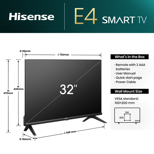 Hisense 32E4NQTUK TV – image 3