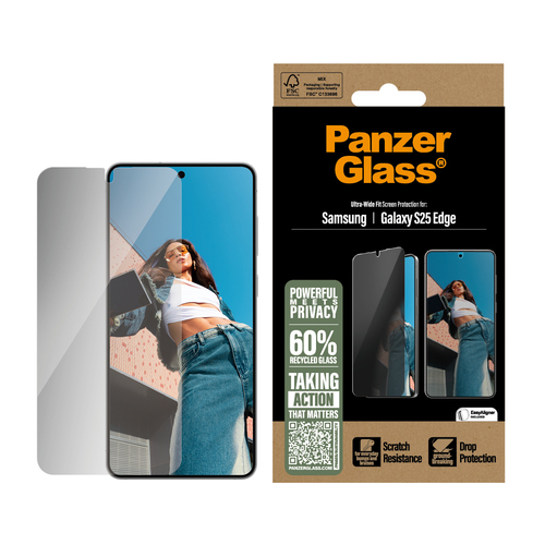 PANZERGLASS PRIVACY SCREEN PROTECTOR - CLEAR, afbeelding 2
