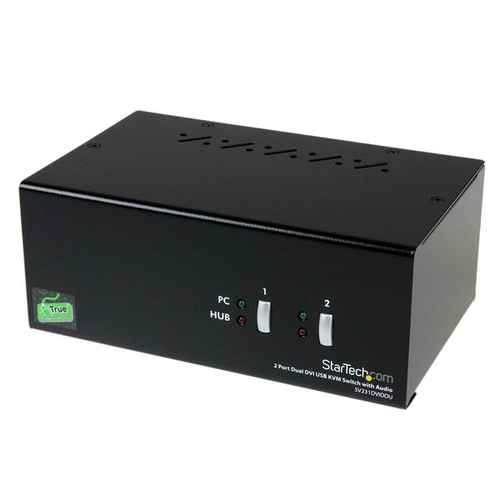 StarTech.com 2 Port StarView Dual DVI USB KVM Switch w/ Audio