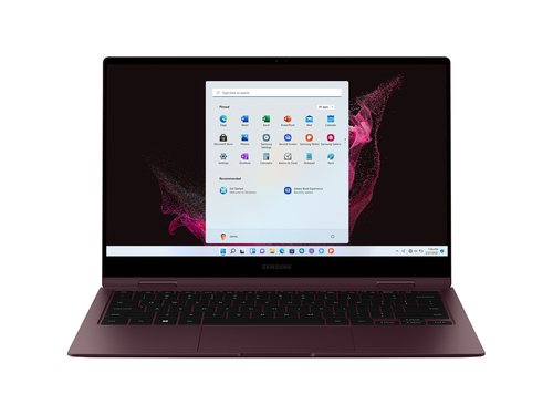Samsung Galaxy Book Pro 360 NP950QED-KH1NL ноутбук Intel® Core™ i7 i7-1260P Гибрид (2-в-1) 39,6 cm (15.6") Сенсорный экран Full HD 16 GB LPDDR5-SDRAM 512 GB Твердотельный накопитель (SSD) Wi-Fi 6E (802.11ax) Windows 11 Home Бургундский