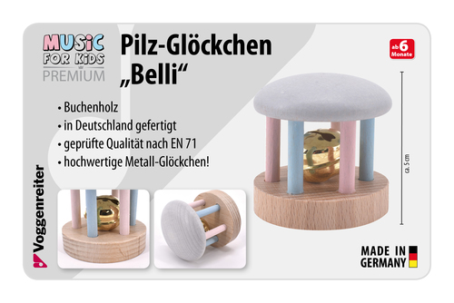 Voggenreiter 1247 Belli paddenstoelbel blauw-roze, afbeelding 6