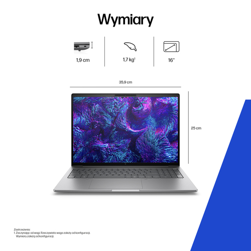 HP Inc. Stacja robocza Zbook 8 U7-265H G1i 1TB/32GB/Win11P/16 cali A3ZW5ET
