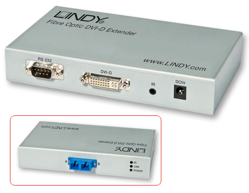 Lindy 38064 AV extender AV transmitter & receiver Silver