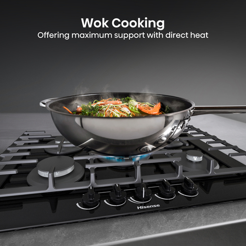 Hisense GG773B 75cm Gas Hob - Black - image 3