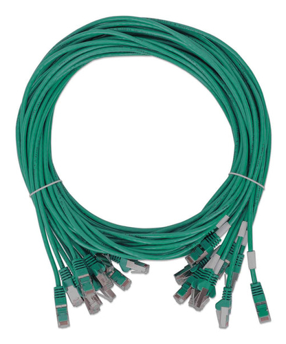 CAT8.1 U/FTP SLIM NETWORK PATCH CABLE, 3 FT., GREEN, 10-PACK