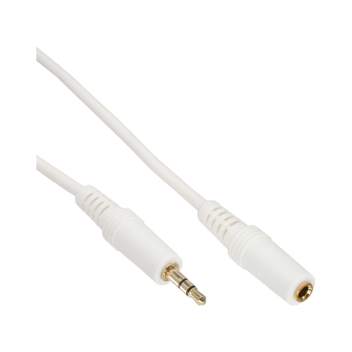 Product image: InLine Audio Cable, 3.5mm M/F, Stereo, white/gold 10m