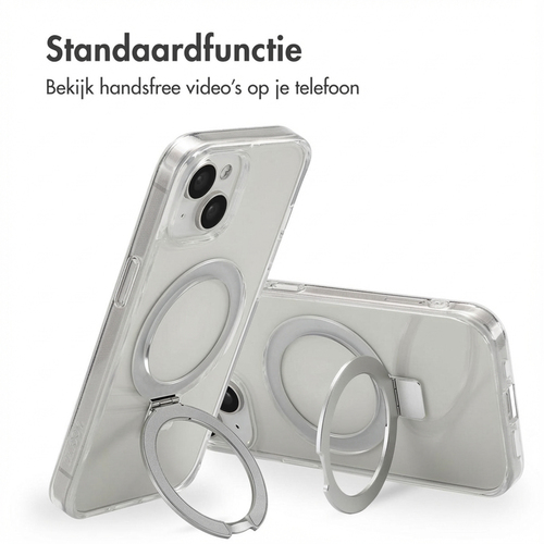 Accezz Ring Stand Backcover met MagSafe iPhone 15 - Transparant, afbeelding 3