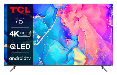 TCL 75C635K TV 190.5 cm (75") 4K Ultra HD Smart TV Wi-Fi Silver, Stainless steel – image 1