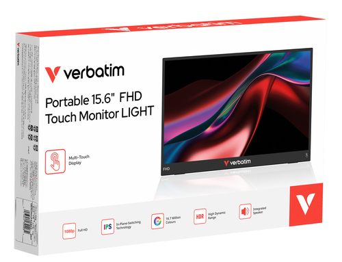 Verbatim Portable 15.6" FHD Touch Monitor LIGHT – image 6