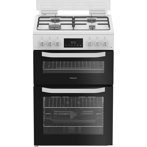 Hotpoint HTG6GDCW 60 cm Gas Cooker - White - image 1