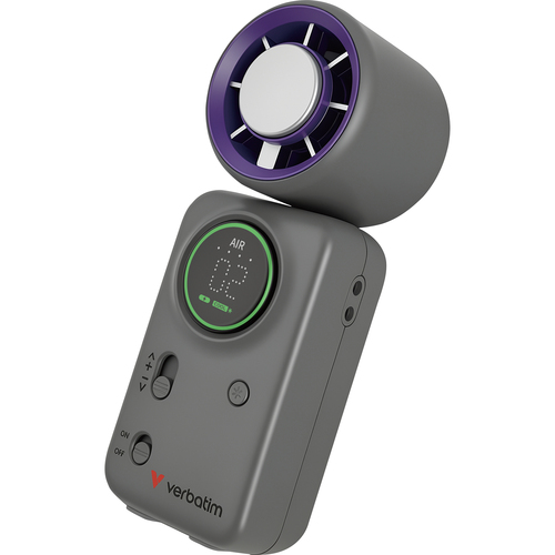 Verbatim Cool 'n' Go Ice Touch Mini Køleventilator Grå Lilla