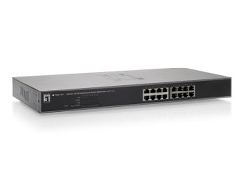 LevelOne 8 FE PoE + 8 FE Web Smart Switch, 123.2W