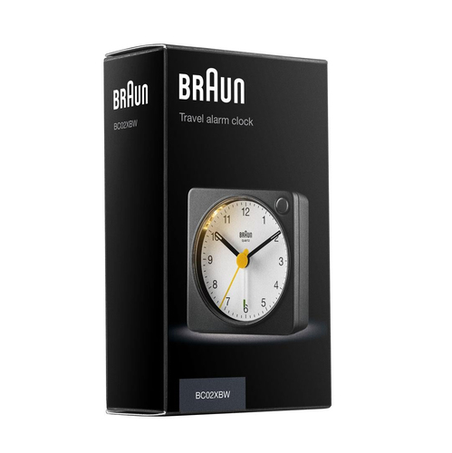Braun BC02XBW Reloj despertador analógico Negro, Blanco