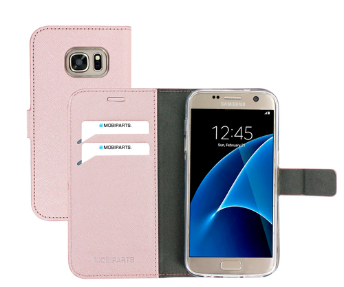 Mobiparts Saffiano Wallet чехол для мобильного телефона 12,9 cm (5.1") чехол-бумажник Розовый