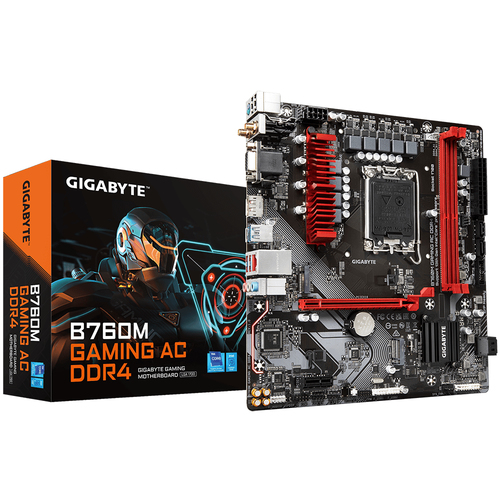 GIGABYTE B760M GAMING AC DDR4 материнская плата Intel B760 Express LGA 1700 Микро ATX