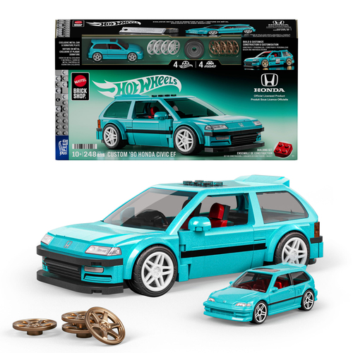 Mattel Brick Shop Speed Series Juego de Construcción del Custom '90 Honda Civic EF 284 Piezas