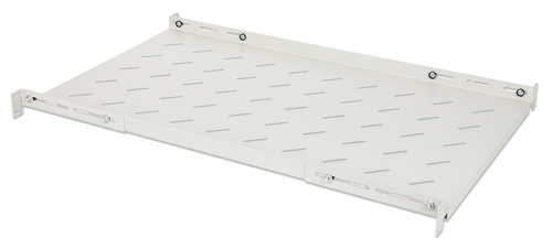 INTELLINET 19" Fachboden variable Schienen 750mm tief grau, afbeelding 2