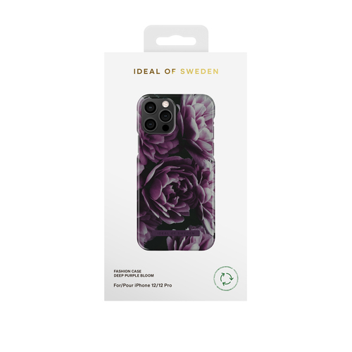 iDeal of Sweden Printed Case iPhone 12/12P Deep Purple Bloom – image 1