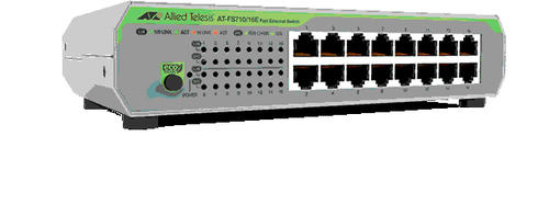 Allied Telesis FS710/16E Ne-valdomas Fast Ethernet (10/100) 1U Žalia, Pilka