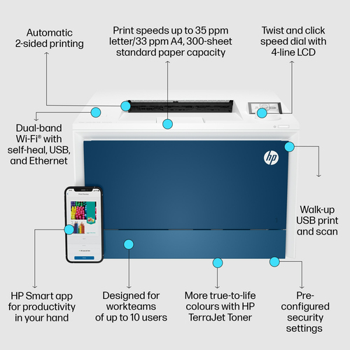 HP Color LaserJet Pro 4202dw A4 Wireless Colour Laser Printer - image 8