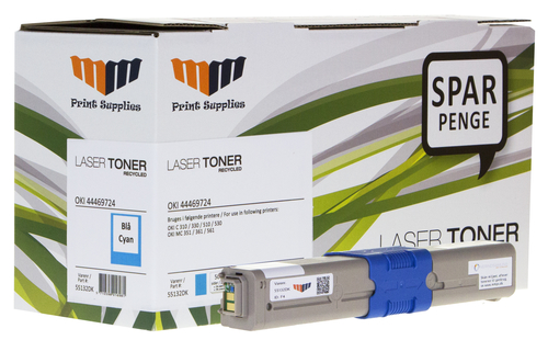 MM Cyan Laser Toner - OKI 44469724 - For OKI C 3x0 / 5x0 / MC 351 / 361 / 561 – image 1