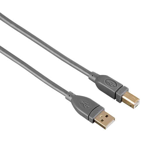 Hama 00125220 USB кабель USB 2.0 1,8 m USB B USB A 0,48 Gbit/s Серый